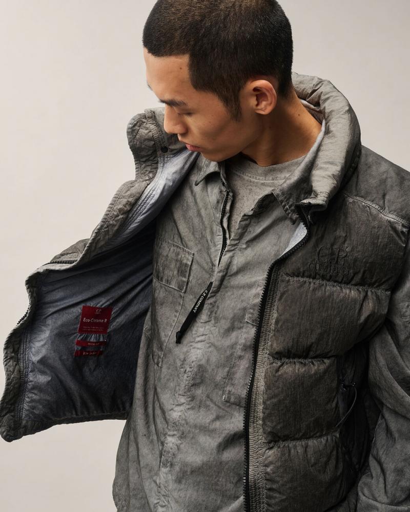  Gilet C.P Company VE114  R90 Eco-Chrome R Mixed Hooded  Gris