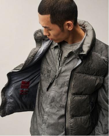 Gilet C.P Company VE114  R90 Eco-Chrome R Mixed Hooded  Gris