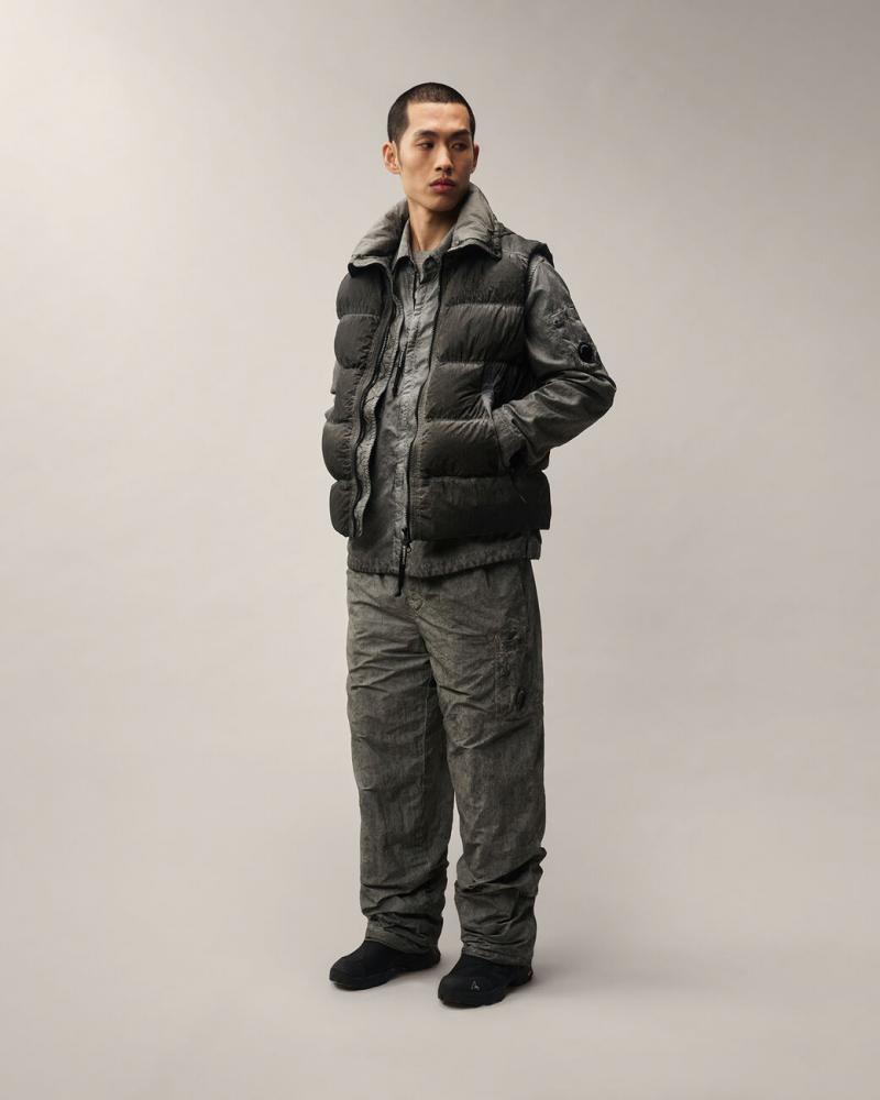  Gilet C.P Company VE114  R90 Eco-Chrome R Mixed Hooded  Gris