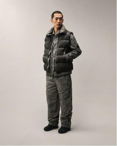  Gilet C.P Company VE114  R90 Eco-Chrome R Mixed Hooded  Gris
