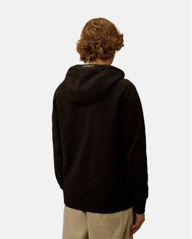 GILET SWEAT ZIPPÈ HOODED SS716A  999 NOIR