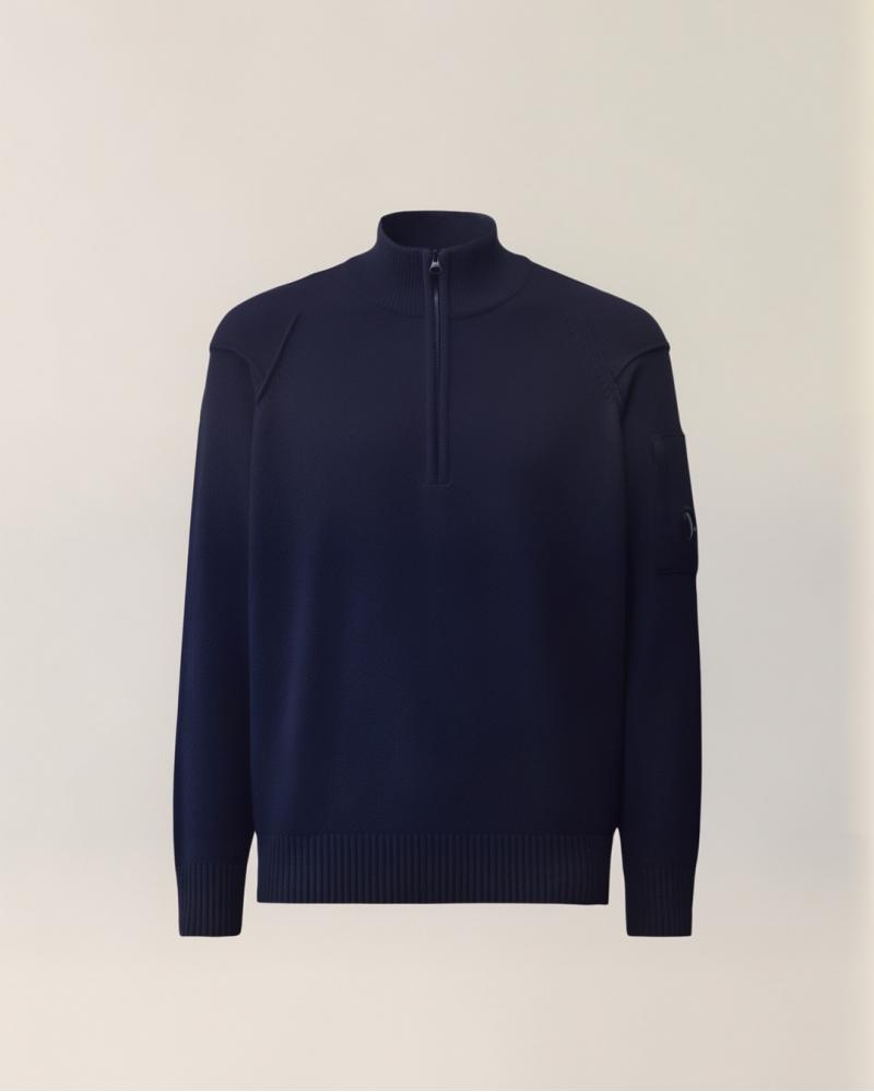 PULL CP.COMPANY  COL MONTANT DEMI ZIP MKN709A 888 MARINE