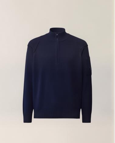 PULL CP.COMPANY  COL MONTANT DEMI ZIP MKN709A 888 MARINE