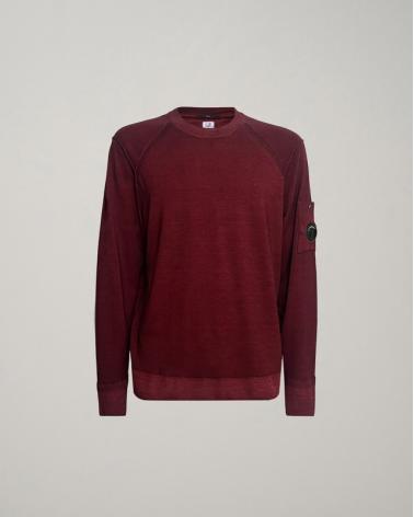 Pull col rond CP.COMPANY KN046A 592 Andorra bordeaux
