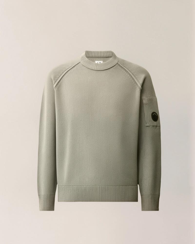 PULL CP.COMPANY196A 936 COL ROND COTON CHENILLE GRIS