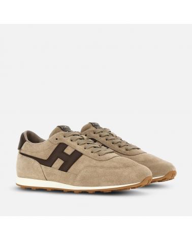 Baskets H699 Hogan en cuir de veau et suède avec semelle crantée