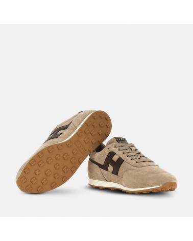 Baskets H699 Hogan en cuir de veau et suède avec semelle crantée