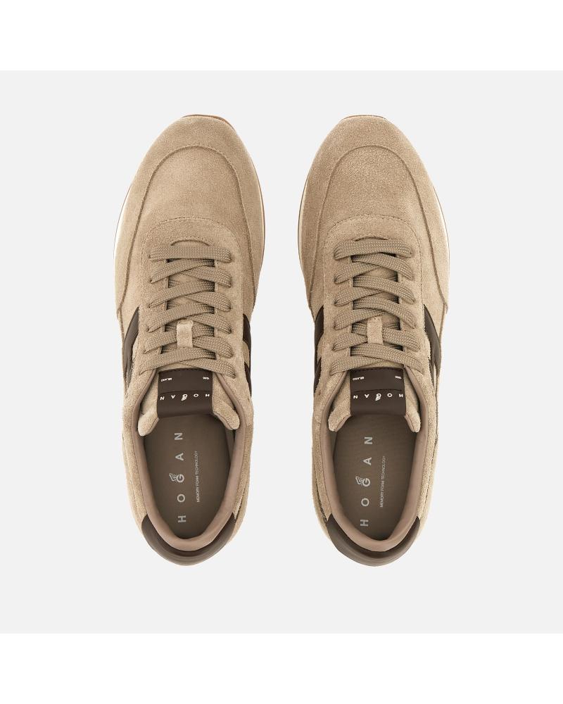 Baskets H699 Hogan en cuir de veau et suède avec semelle crantée