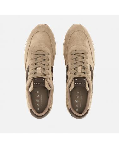 Baskets H699 Hogan en cuir de veau et suède avec semelle crantée