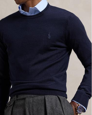 PULL COL ROND RALPH LAUREN MARINE