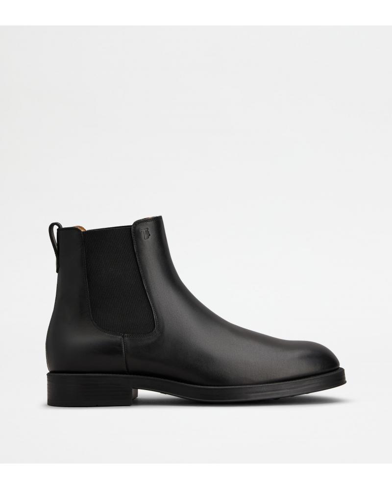 Bottine Chelsea en Cuir NOIR