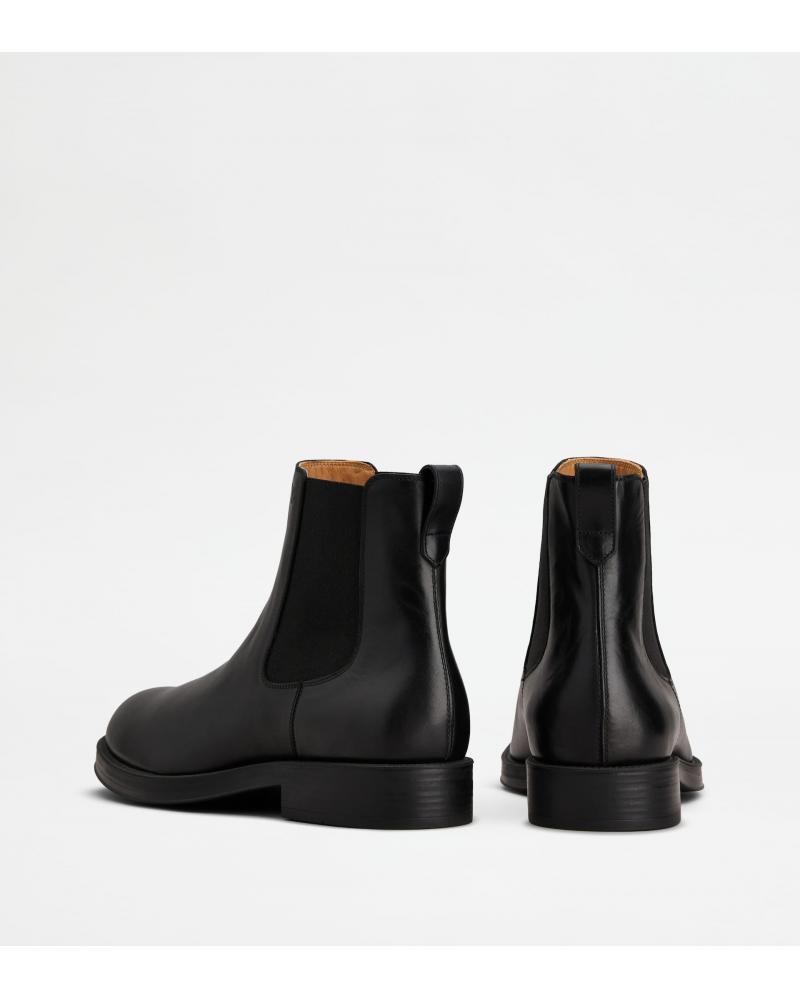 Bottine Chelsea en Cuir NOIR