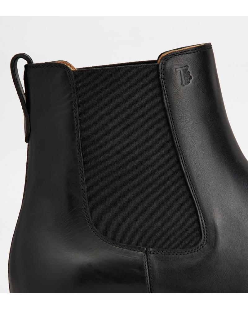 Bottine Chelsea en Cuir NOIR