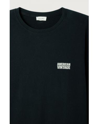 T-shirt A MERICAN  Vintage homme Ykobow NOIR