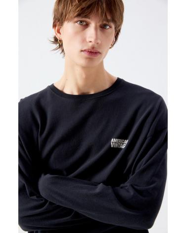 T-shirt A MERICAN  Vintage homme Ykobow NOIR