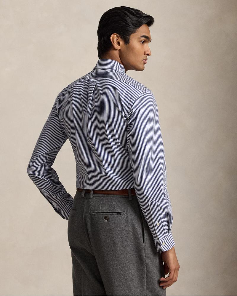 CHEMISE RALPH LAUREN RAYURES MARINE/BLANC