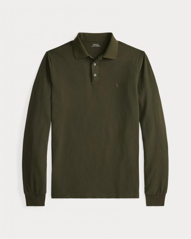 Polo Ralph Lauren M Longues piqué stretch Custom Slim Fit Kaki