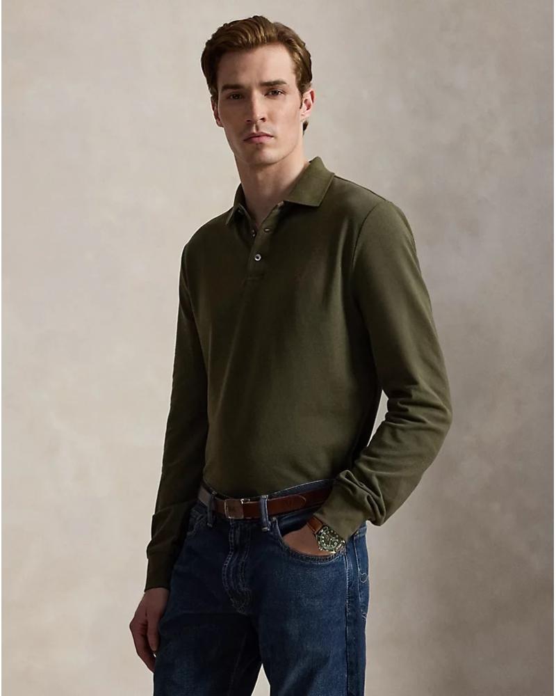 Polo Ralph Lauren M Longues piqué stretch Custom Slim Fit Kaki