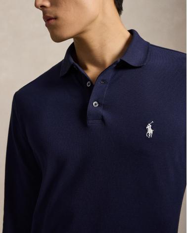 Polo Ralph Lauren M Longues piqué stretch Custom Slim Fit Marine