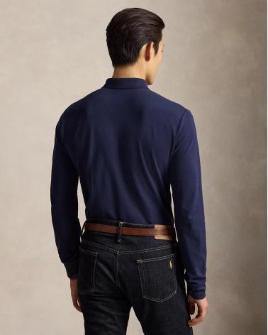 Polo Ralph Lauren M Longues piqué stretch Custom Slim Fit Marine
