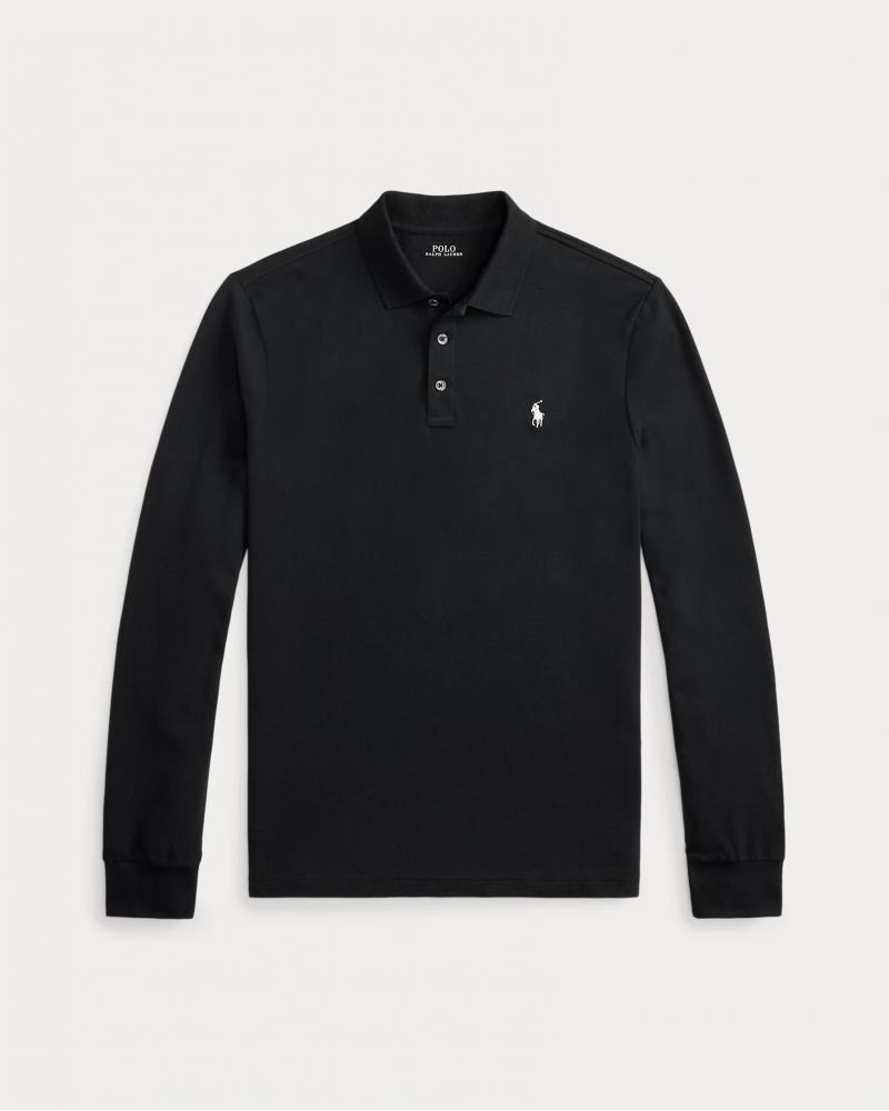 Polo Ralph Lauren M Longues piqué stretch Custom Slim Fit NOIR