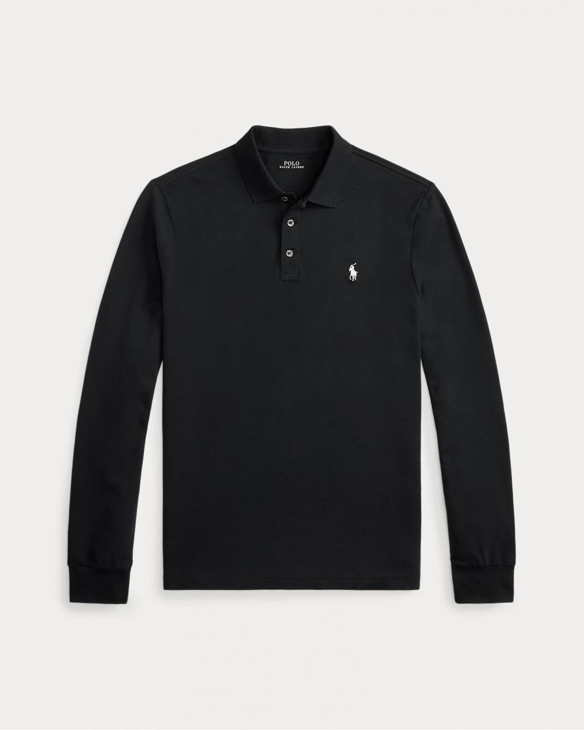 Polo Ralph Lauren M Longues piqué stretch Custom Slim Fit NOIR