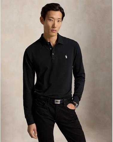 Polo Ralph Lauren M Longues piqué stretch Custom Slim Fit NOIR
