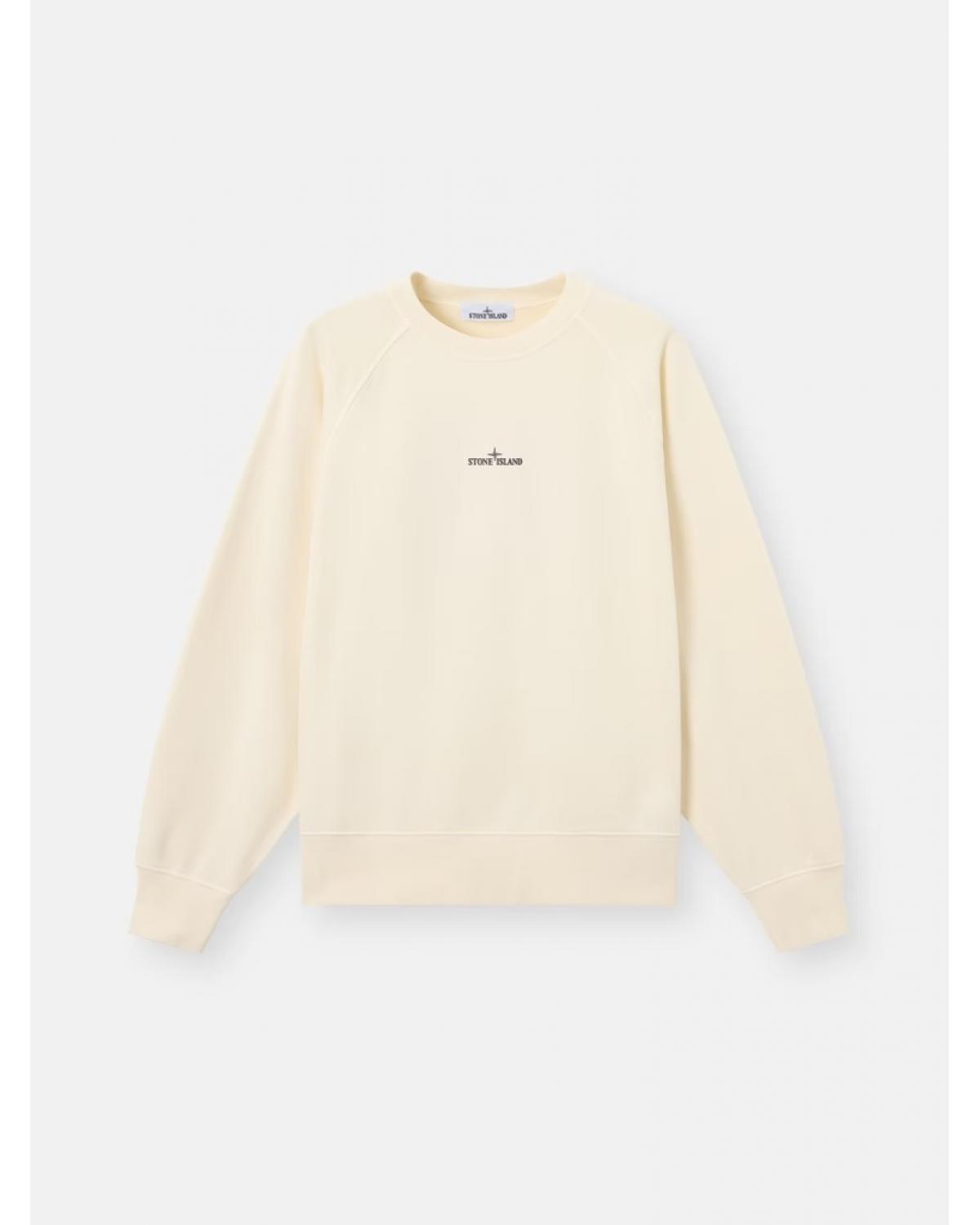 SWEAT STONE ISLAND 6100008 S0466 0029 BEIGE IVOIRE