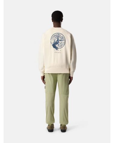 SWEAT STONE ISLAND 6100008 S0466 0029 BEIGE IVOIRE
