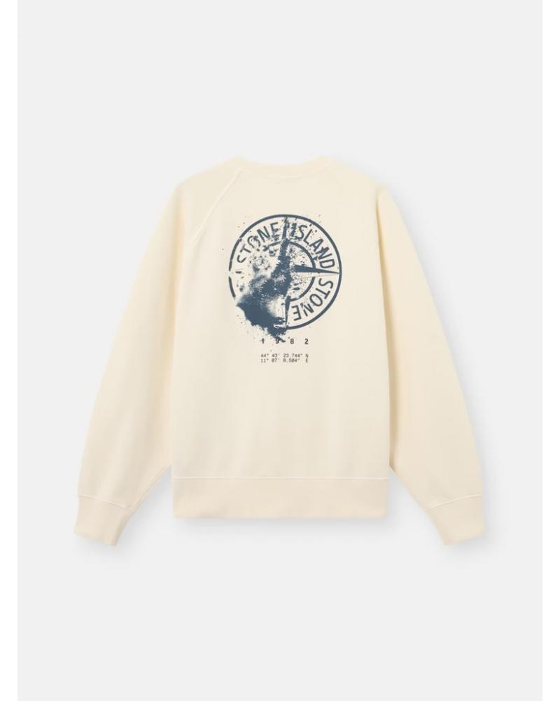SWEAT STONE ISLAND 6100008 S0466 0029 BEIGE IVOIRE