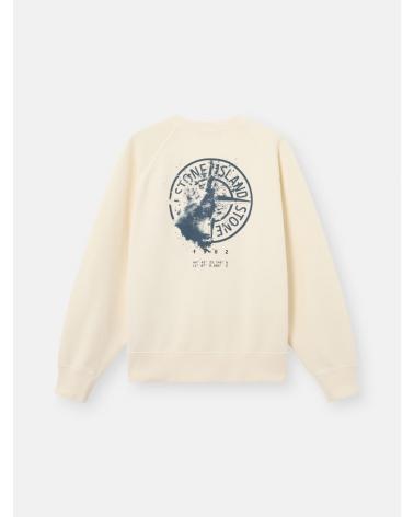 SWEAT STONE ISLAND 6100008 S0466 0029 BEIGE IVOIRE
