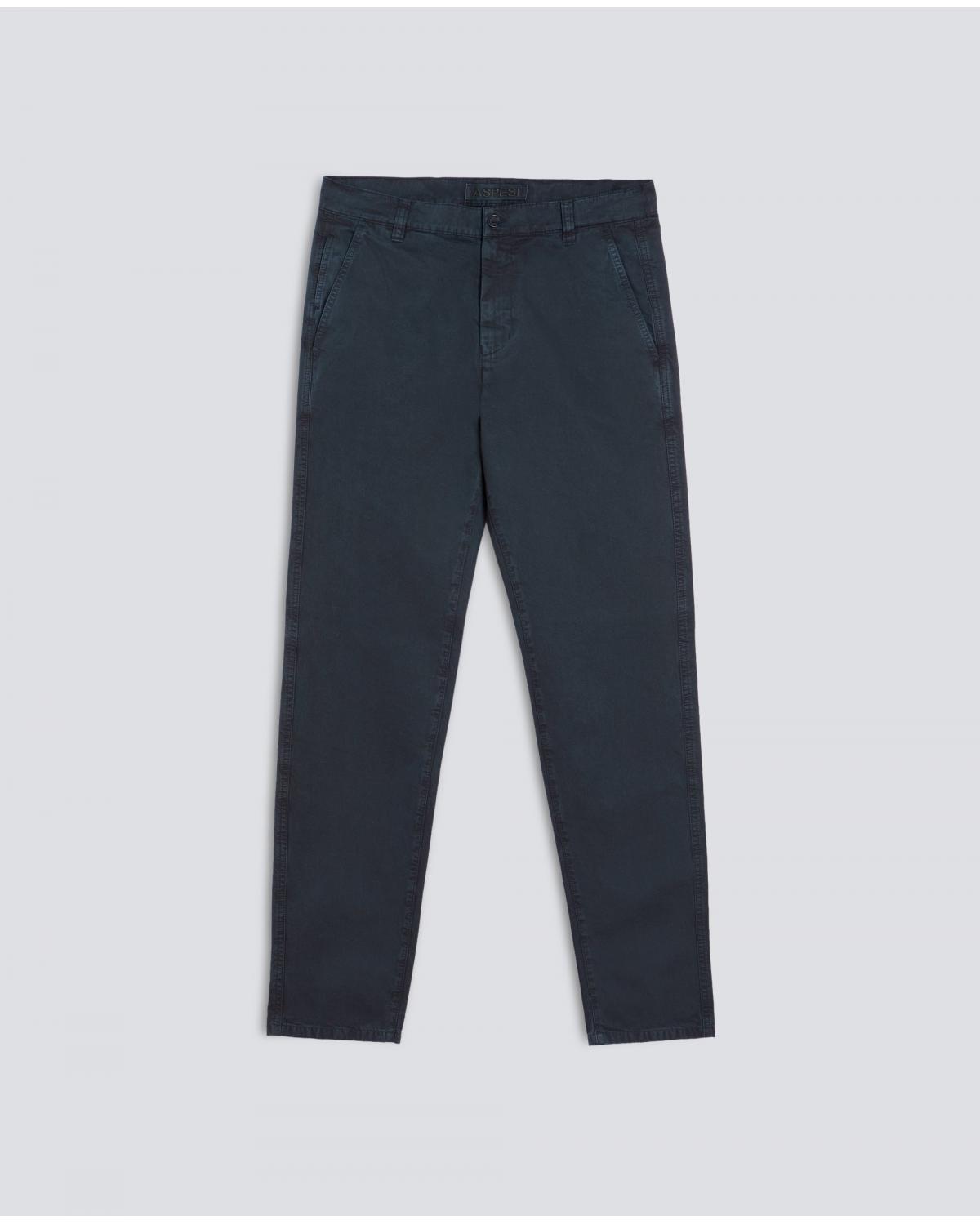 PANTALON ASPESI CHINO EN GABARDINE DE COTON MARINE