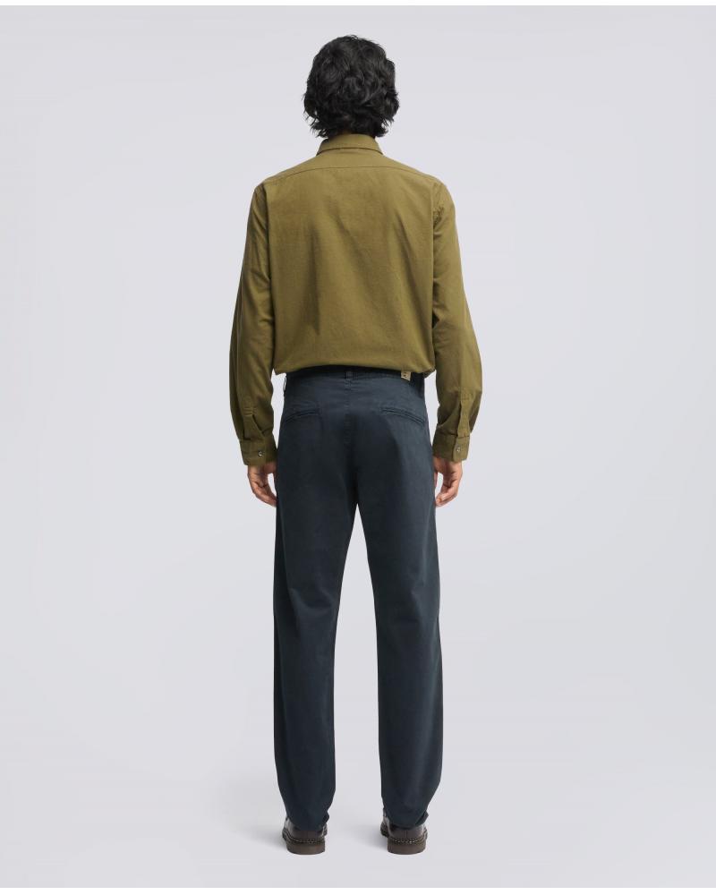 PANTALON ASPESI CHINO EN GABARDINE DE COTON MARINE