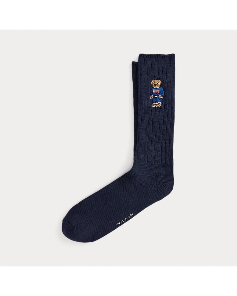 CHAUSSETTE BEAR POLO RALPH LAUREN MARINE
