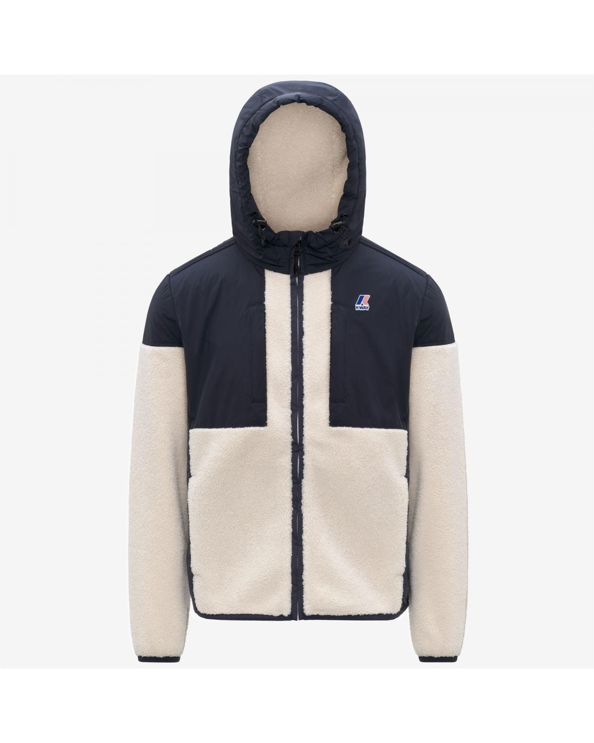 SWEAT BLOUSON SAMSON ORSETTO K-WAY BLUE -DEPHT-ECRU MARINE