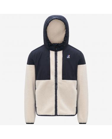 SWEAT BLOUSON SAMSON ORSETTO K-WAY BLUE -DEPHT-ECRU MARINE