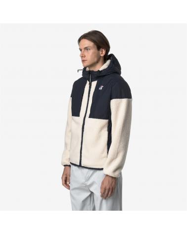 SWEAT BLOUSON SAMSON ORSETTO K-WAY BLUE -DEPHT-ECRU MARINE