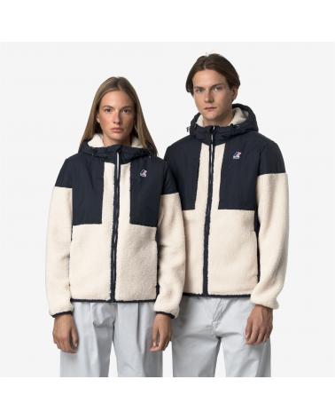 SWEAT BLOUSON SAMSON ORSETTO K-WAY BLUE -DEPHT-ECRU MARINE