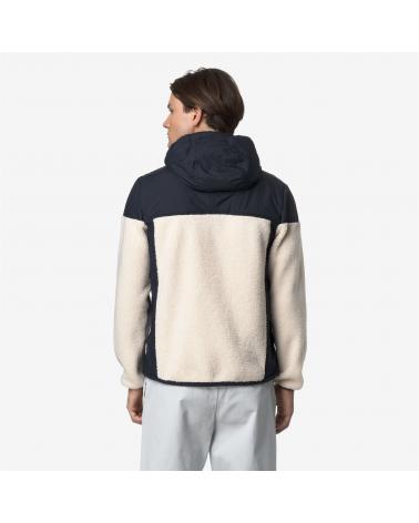 SWEAT BLOUSON SAMSON ORSETTO K-WAY BLUE -DEPHT-ECRU MARINE