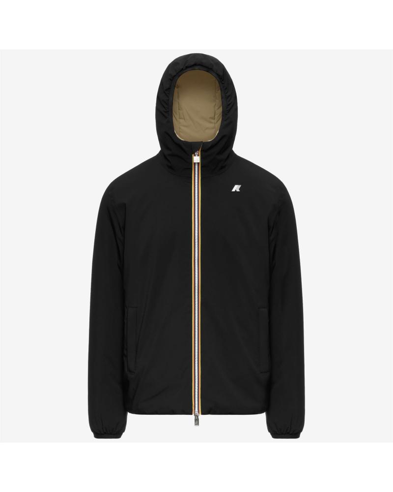 BLOUSON K-WAY JACK ST DOUBLE WARM  Reversible Noir- Beige-Kaki