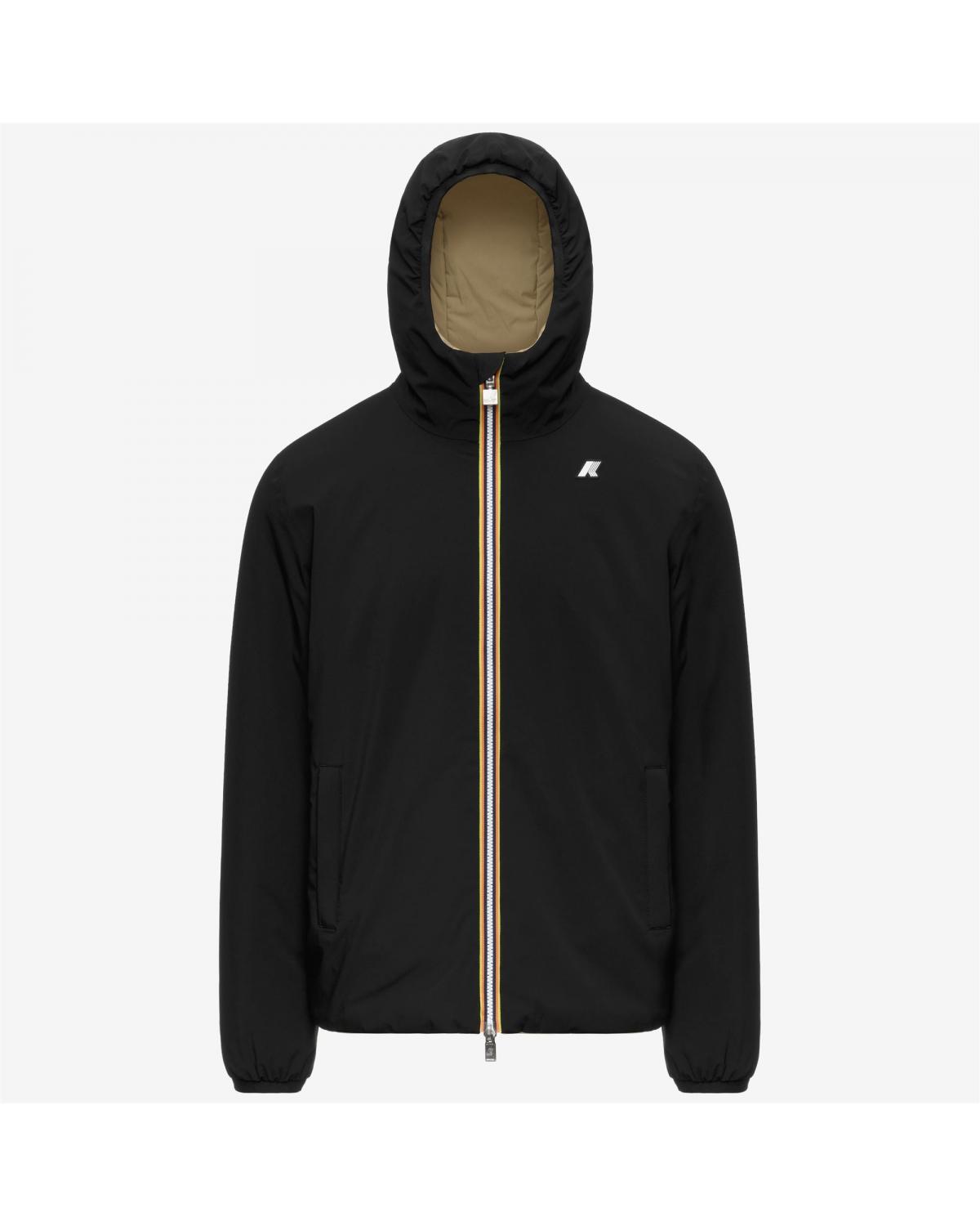 BLOUSON K-WAY JACK ST DOUBLE WARM  Reversible Noir- Beige-Kaki