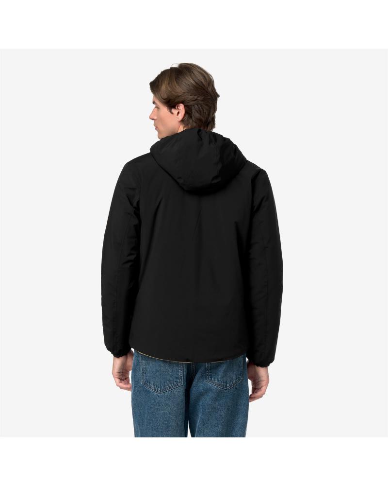 BLOUSON K-WAY JACK ST DOUBLE WARM  Reversible Noir- Beige-Kaki