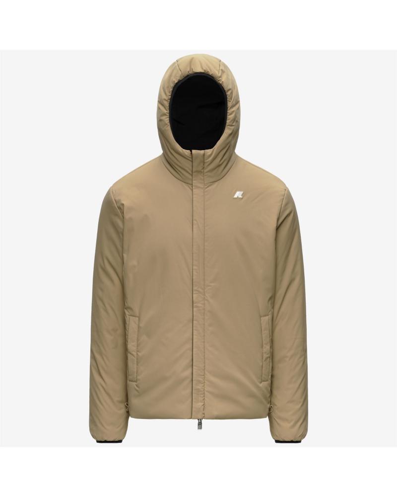 BLOUSON K-WAY JACK ST DOUBLE WARM  Reversible Noir- Beige-Kaki