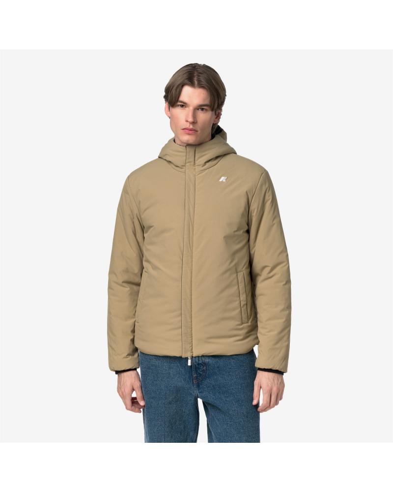 BLOUSON K-WAY JACK ST DOUBLE WARM  Reversible Noir- Beige-Kaki