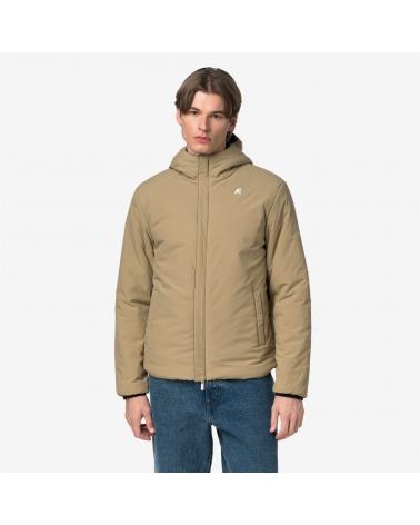 BLOUSON K-WAY JACK ST DOUBLE WARM  Reversible Noir- Beige-Kaki