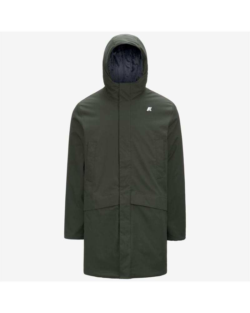 Veste K-WAY Jarno Twill Marmotta GREEN B BLUE- KAKI