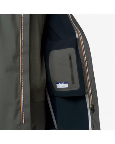 Veste K-WAY Thomas Bonded Green Black-Blue Depht
