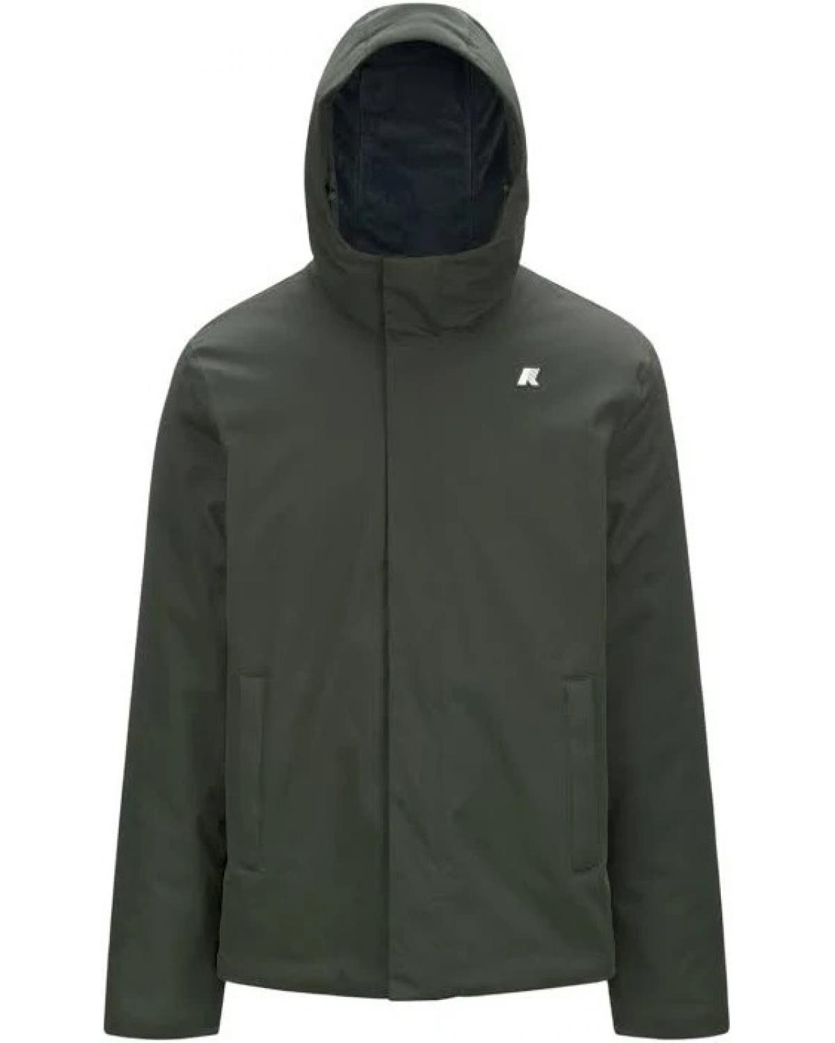VESTE K-WAY  JACKO TWILL MARMOTTA   GREEN -BLUE  KAKI
