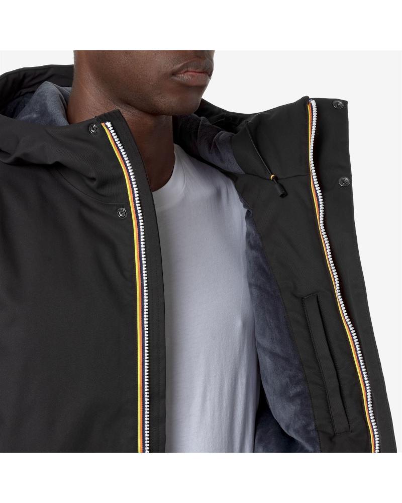 VESTE K-WAY  JACKO TWILL MARMOTTA   BLACK-BLUE NOIR