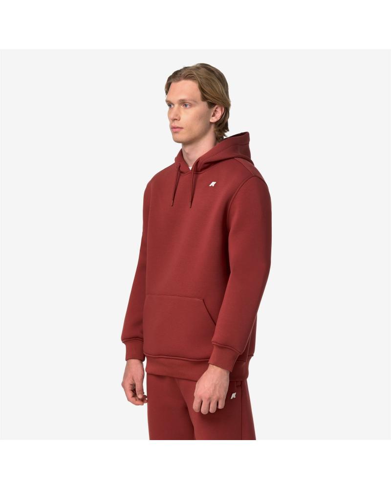 SWEAT HOODIE K-WAY BERNIE SPACER RED DK CHILI